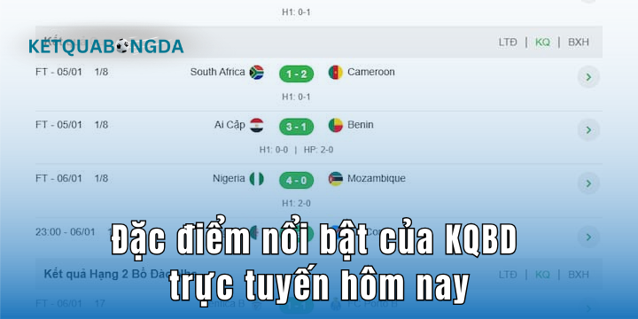 Ưu điểm nổi bật tại KQBD trực tiếp